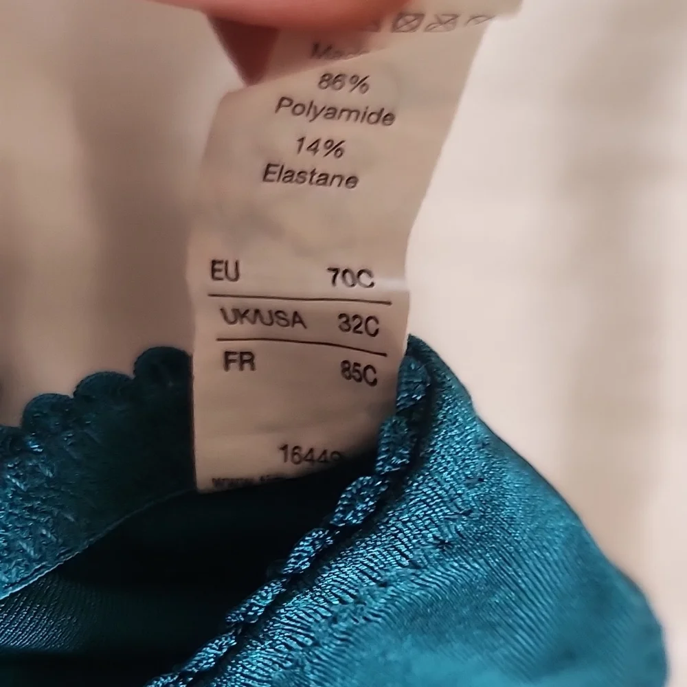 NWOT 32C Timpa Duet Teal Lace Bra - Picture 5 of 5